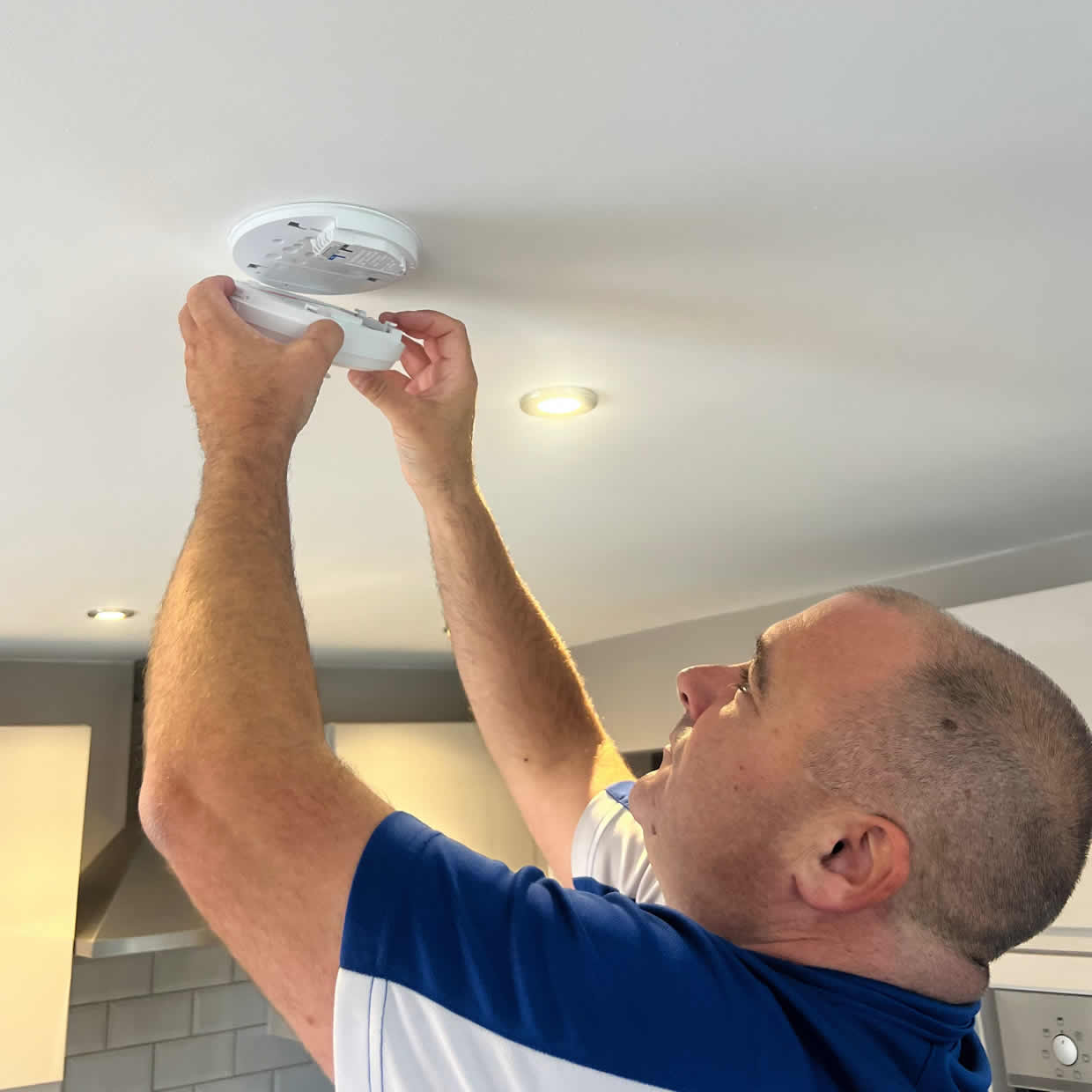 Smoke alarm providing fire safety protection in a Borehamwood home